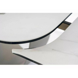 Stół rozkładany Infinity Ceramic z ceramicznym blatem amber bianco/brązowy 160(240)x95