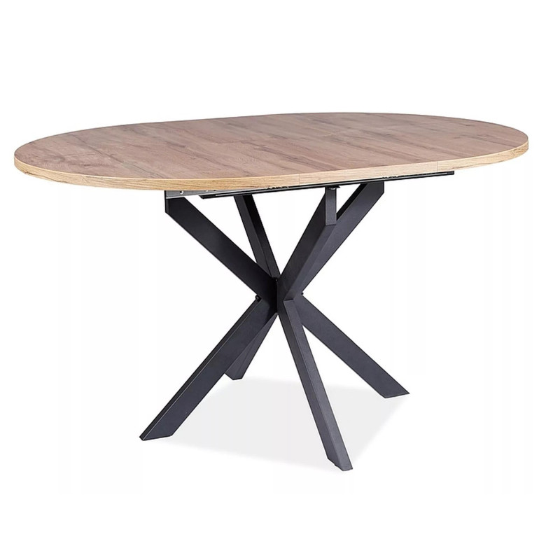 STÓŁ GASTON DĄB ARTISAN/CZARNY 100(135)X100