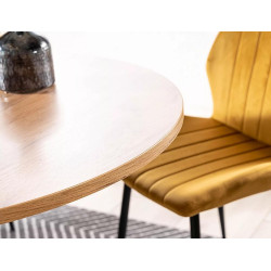 STÓŁ GASTON DĄB ARTISAN/CZARNY 100(135)X100