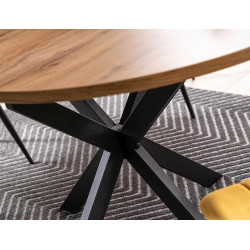 STÓŁ GASTON DĄB ARTISAN/CZARNY 100(135)X100