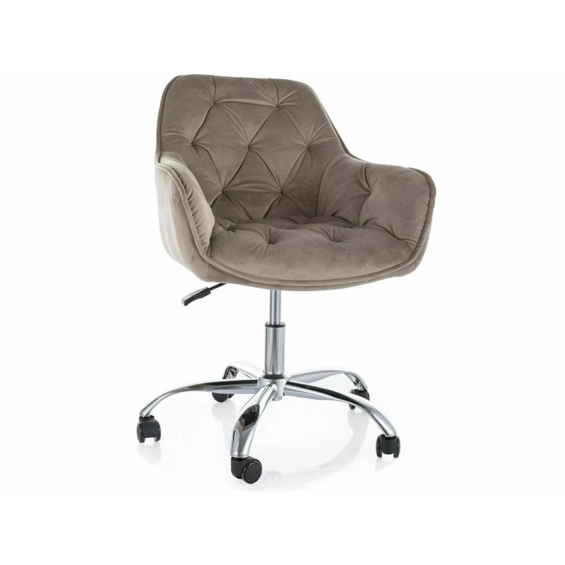 FOTEL OBROTOWY Q-190 VELVET CIEMNY BEŻ 40 FOTEL OBROTOWY Q-190 VELVET CIEMNY BEŻ 40