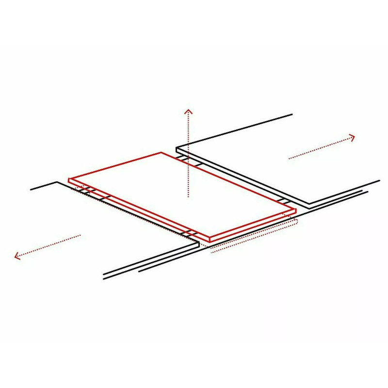 Rozkładany stół Sorento czarny efekt marmuru/czarny mat 160(220)x90
