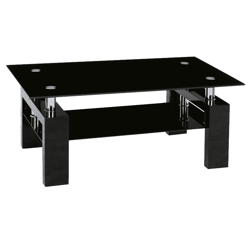 ŁAWA LISA II CZARNY/CZARNY LAKIER 110x60x55