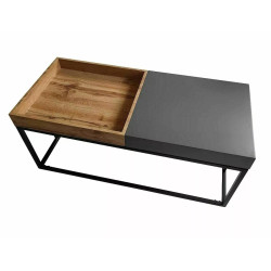 ŁAWA LUNARIA DĄB ARTISAN/ANTRACYT 110X50X47