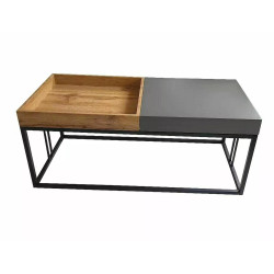 ŁAWA LUNARIA DĄB ARTISAN/ANTRACYT 110X50X47