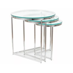 ŁAWA TRINITY TRANSPARENTNY/SREBRNY (ZESTAW)