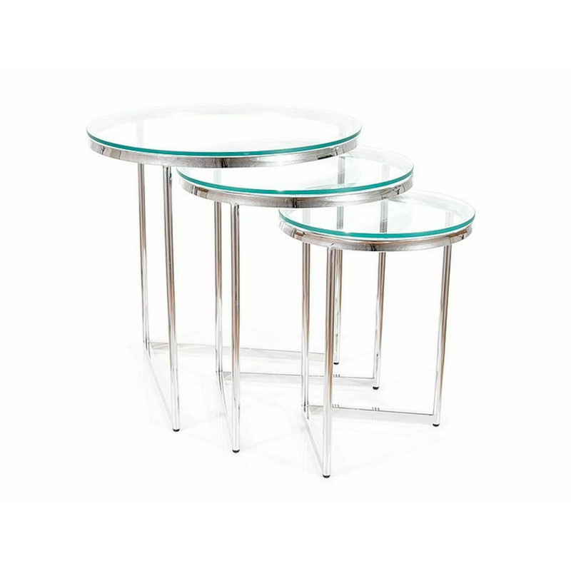 ŁAWA TRINITY TRANSPARENTNY/SREBRNY (ZESTAW)