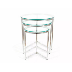 ŁAWA TRINITY TRANSPARENTNY/SREBRNY (ZESTAW)