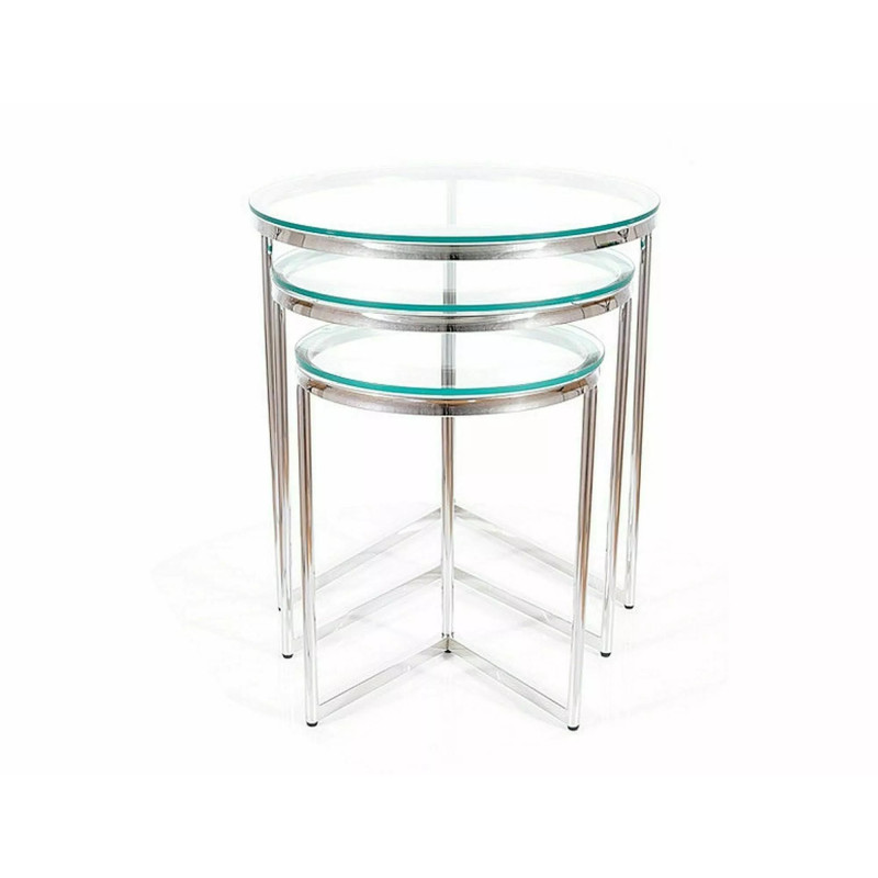 ŁAWA TRINITY TRANSPARENTNY/SREBRNY (ZESTAW)