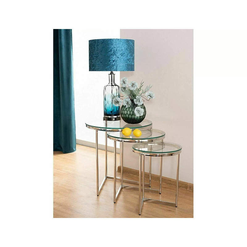 ŁAWA TRINITY TRANSPARENTNY/SREBRNY (ZESTAW)