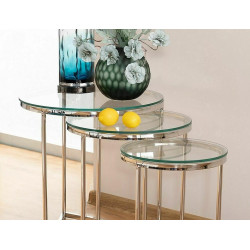 ŁAWA TRINITY TRANSPARENTNY/SREBRNY (ZESTAW)