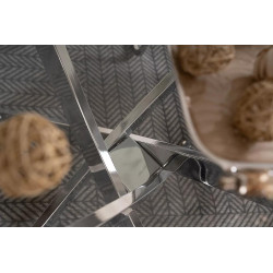 Stół Agis II transparentny/chrom 140x80