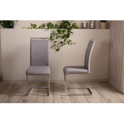 Stół Agis II transparentny/chrom 140x80