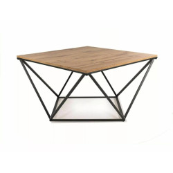 ŁAWA SILVER A DĄB ARTISAN/CZARNY  80X80 ŁAWA SILVER A DĄB ARTISAN/CZARNY  80X80