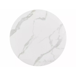 Okrągły stół ceramiczny Talia biały/czarny stelaż FI120