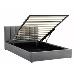 ŁÓŻKO MONTREAL VELVET 160X200 KOLOR SZARY TAP.192