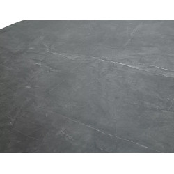 Okrągły stół Angel szary efekt marmuru/czarny mat fi 120