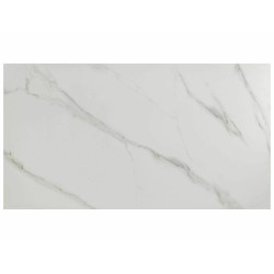 Ceramiczny stół Saturn II biały efekt marmuru/biały mat 160(210)x90
