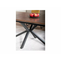 Rozkładany stół Logan orzech/czarny 160(200)x90