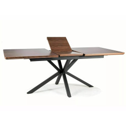 Rozkładany stół Logan orzech/czarny 160(200)x90