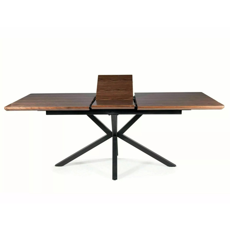 Rozkładany stół Logan orzech/czarny 160(200)x90