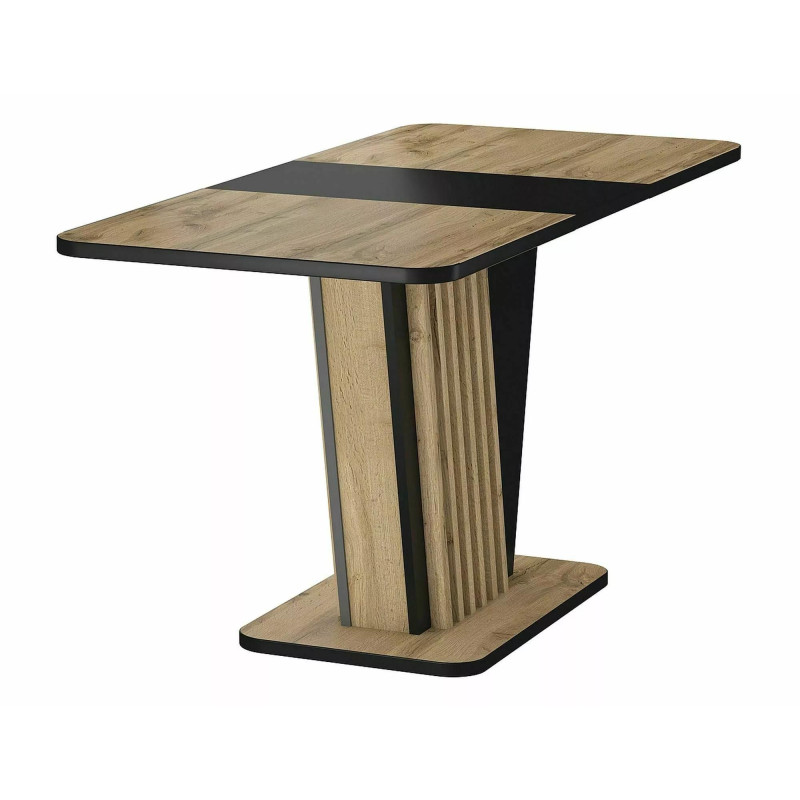 STÓŁ NEVIO DĄB ARTISAN / CZARNY 125(170)X75