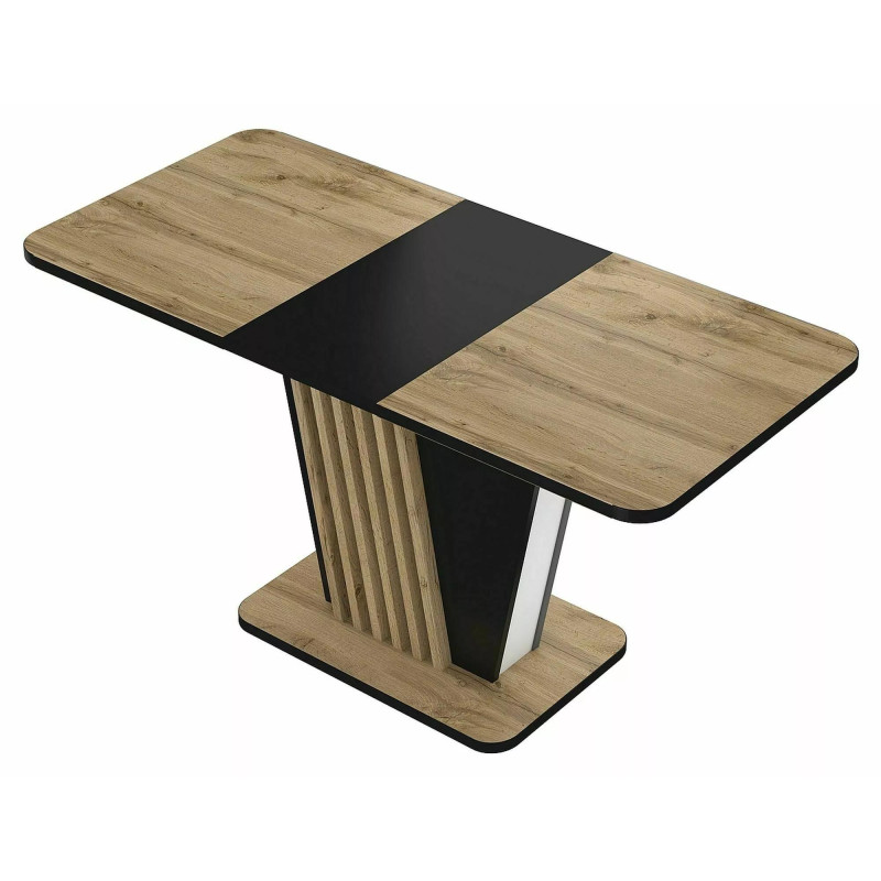 STÓŁ NEVIO DĄB ARTISAN / CZARNY 125(170)X75