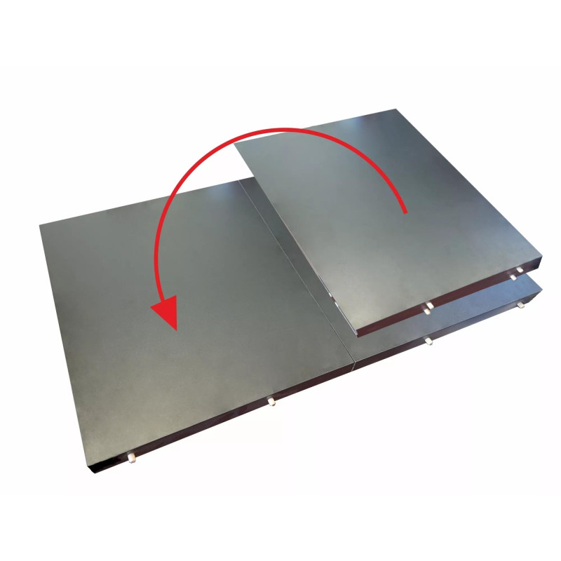 STÓŁ NEVIO DĄB ARTISAN / CZARNY 125(170)X75