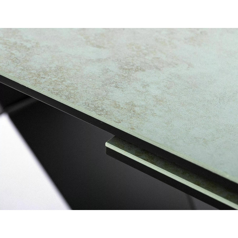 Stół ceramiczny Westin Ceramic turkus ossido verde/czarny mat(160-240)x90