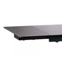 Rozkładany stół Salvadore Ceramic II szary/czarny mat (120-180)x80