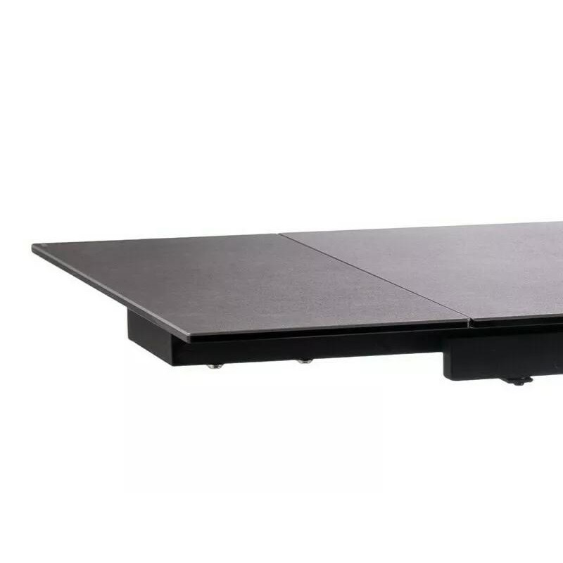 Rozkładany stół Salvadore Ceramic II szary/czarny mat (120-180)x80