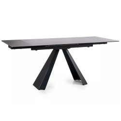 Rozkładany stół Salvadore Ceramic II szary/czarny mat (120-180)x80