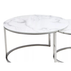 ŁAWA ATLANTA B BIAŁY EFEKT MARMURU / CHROM ZESTAW