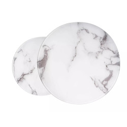 ŁAWA ATLANTA B BIAŁY EFEKT MARMURU / CHROM ZESTAW