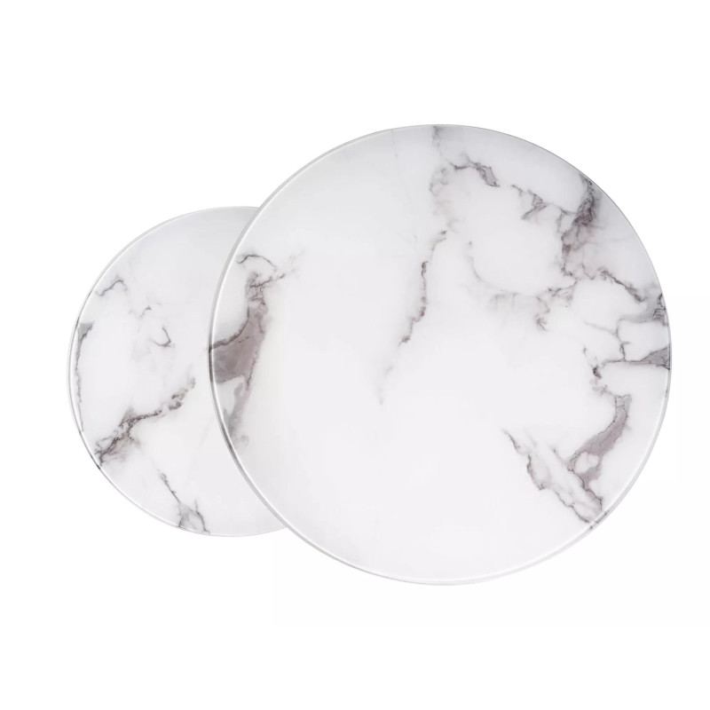 ŁAWA ATLANTA B BIAŁY EFEKT MARMURU / CHROM ZESTAW