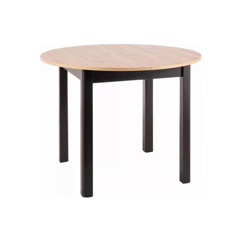 Stół rozkładany Dante dąb artisan/czarny mat FI102 (102-142)