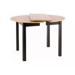 Stół rozkładany Dante dąb artisan/czarny mat FI102 (102-142)