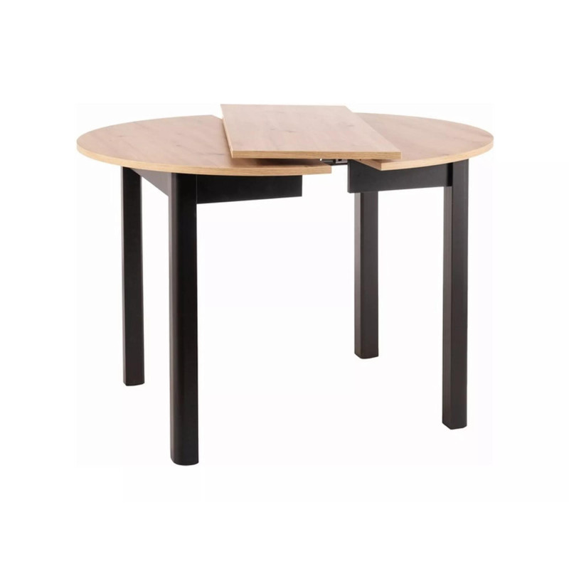 Stół rozkładany Dante dąb artisan/czarny mat FI102 (102-142)