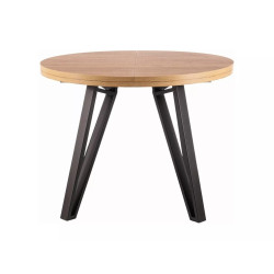 Okrągły rozkładany stół Galaxy dąb artisan/czarny fi 100(100-168)