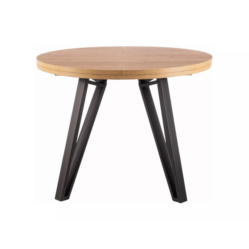 Okrągły rozkładany stół Galaxy dąb artisan/czarny fi 100(100-168)