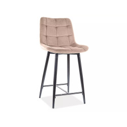 Półhoker Chic H-2 Velvet czarny stelaż/beżowy Bluvel 28