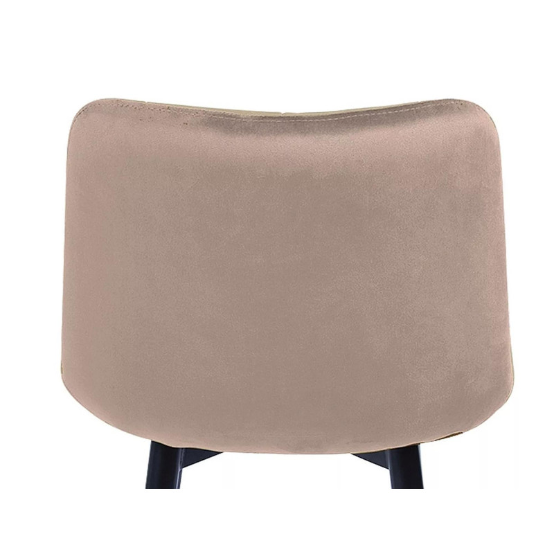 Półhoker Chic H-2 Velvet czarny stelaż/beżowy Bluvel 28