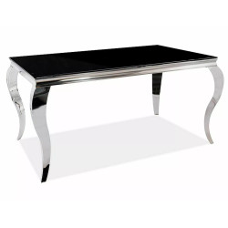 Stół Prince czarny/chrom 180x90