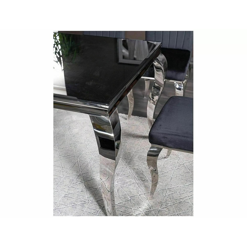 Stół Prince czarny/chrom 180x90