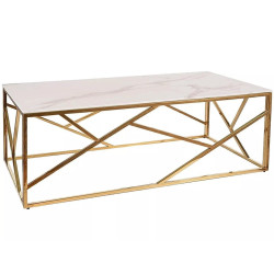 ŁAWA ESCADA A II BIAŁY EFEKT MARMURU/ZŁOTY 120X60