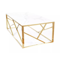 ŁAWA ESCADA A II BIAŁY EFEKT MARMURU/ZŁOTY 120X60