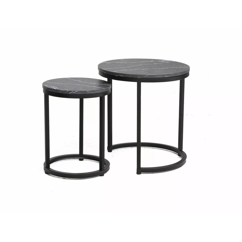 ŁAWA HOLA CZARNY EFEKT MARMURU/CZARNY (ZESTAW)