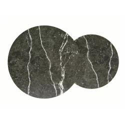 ŁAWA HOLA CZARNY EFEKT MARMURU/CZARNY (ZESTAW)