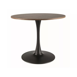 STÓŁ AMADEO II ORZECH/CZARNY MAT FI 90