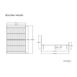 ŁÓŻKO BOLONIA 140X200 KOLOR BIAŁY ŁÓŻKO BOLONIA 140X200 KOLOR BIAŁY